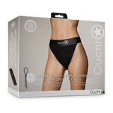 Ouch! Vibrating Strap - on Panty Harness with Open Back Black XS/S - Royal Sins