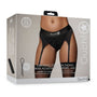 Ouch! Vibrating Strap - on Thong with Adjustable Garters Black M/L - Royal Sins