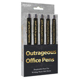 Outrageous Office Pens Set of 5 - Royal Sins