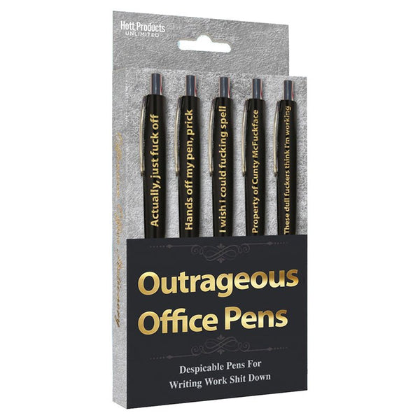 Outrageous Office Pens Set of 5 - Royal Sins
