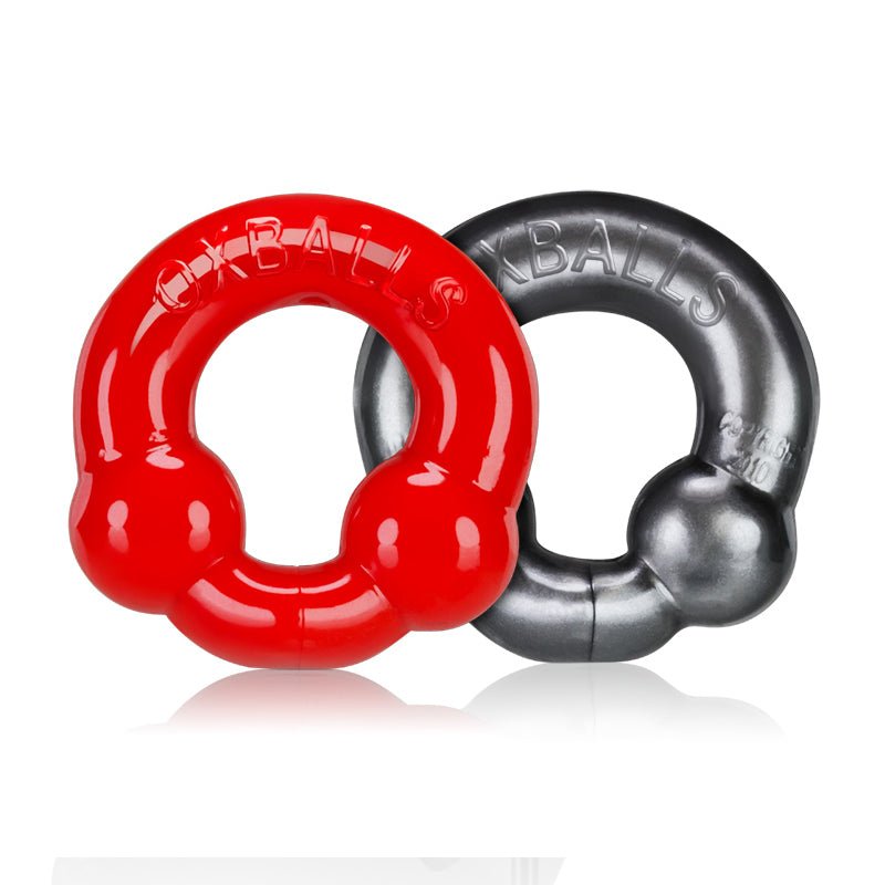 OxBalls 2 - Pack Cockring, Steel & Red - Royal Sins