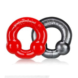 OxBalls 2 - Pack Cockring, Steel & Red - Royal Sins