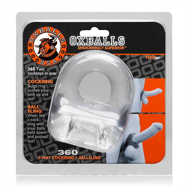 OxBalls 360, Cockring & Ballsling, Clear - Royal Sins