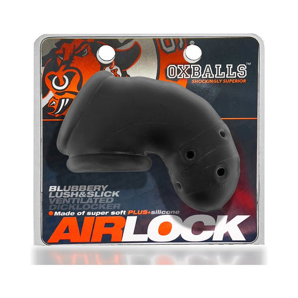 OxBalls Airlock Air - Lite Vented Chastity Black Ice - Royal Sins