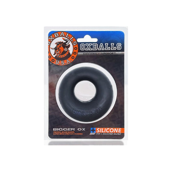 OxBalls Bigger Ox Thick Cockring Silicone TPR Black Ice - Royal Sins