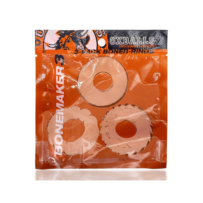 OxBalls Bonemaker 3 - Pack Boner Cockring Kit FLEXtpr Clear - Royal Sins