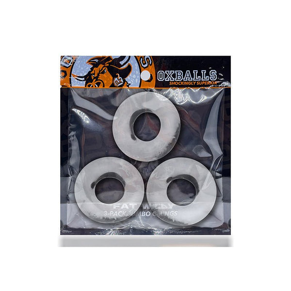 OxBalls Fat Willy 3 - Pack Jumbo Cockrings FLEXtpr Clear - Royal Sins