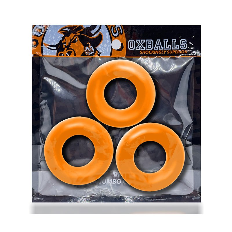 Oxballs Fat Willy 3 - Pack Jumbo Cockrings Orange - Royal Sins