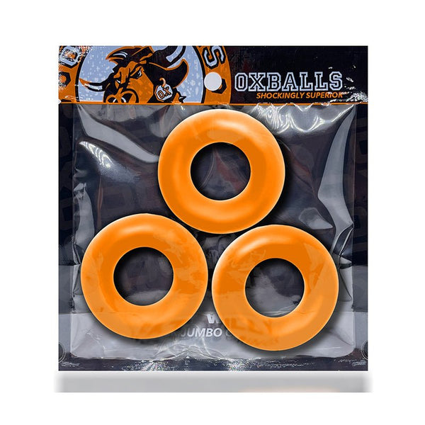 Oxballs Fat Willy 3 - Pack Jumbo Cockrings Orange - Royal Sins