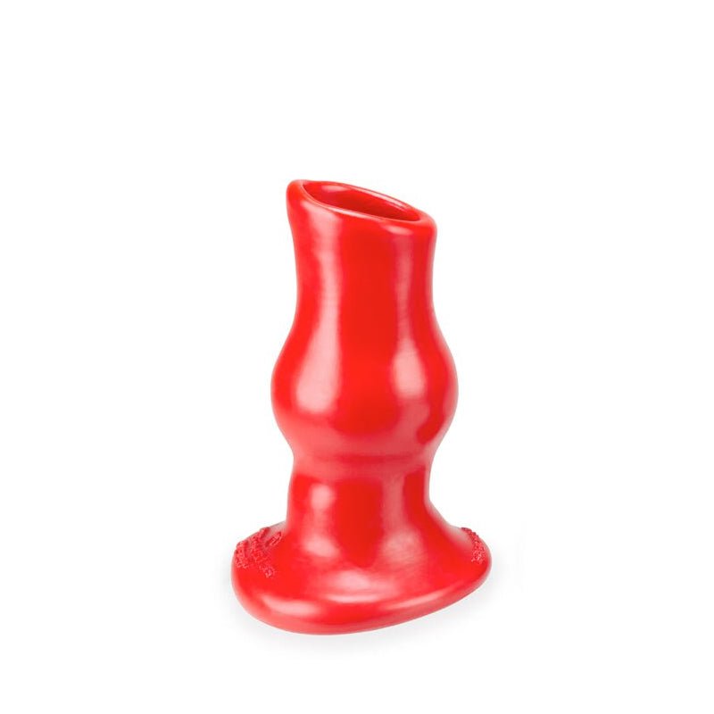 OxBalls Pig Hole Deep - 1, Hollow Plug, Small, Red - Royal Sins