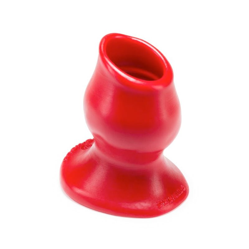 OxBalls Pighole - 3, Hollow Plug, Large, Red - Royal Sins