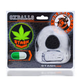 Oxballs Stash Cockring with Aluminum Capsule Insert Clear - Royal Sins
