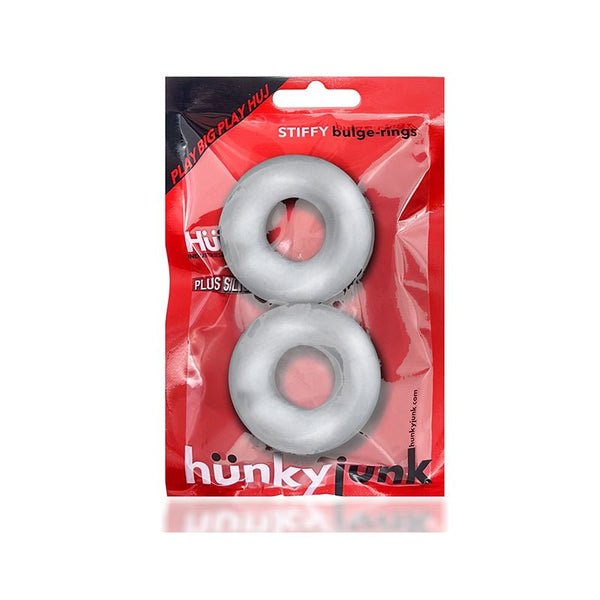 OxBalls Stiffy 2 - Pack Bulge Cockrings Silicone TPR Clear Ice - Royal Sins