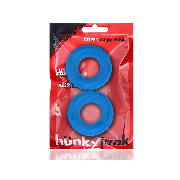 OxBalls Stiffy 2 - Pack Bulge Cockrings Silicone TPR Teal Ice - Royal Sins