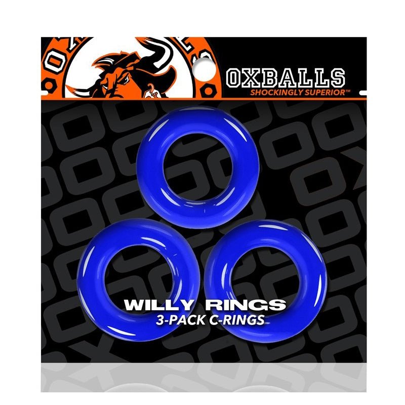 Oxballs Willy Rings 3 - Pack Cockrings O/S Police Blue - Royal Sins