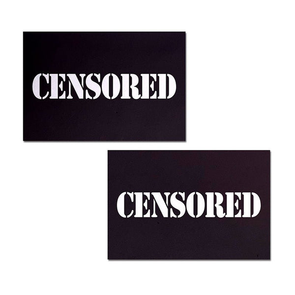Pastease Censored: Black Censor Bars Nipple Pasties - Royal Sins
