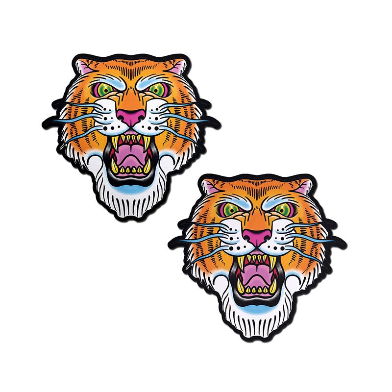 Pastease Ferocious Tattoo Jungle Cat Diamond Thom Nipple Pasties - Royal Sins