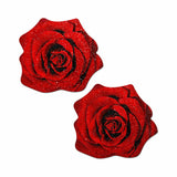 Pastease Glitter Blooming Rose Pasties Red - Royal Sins