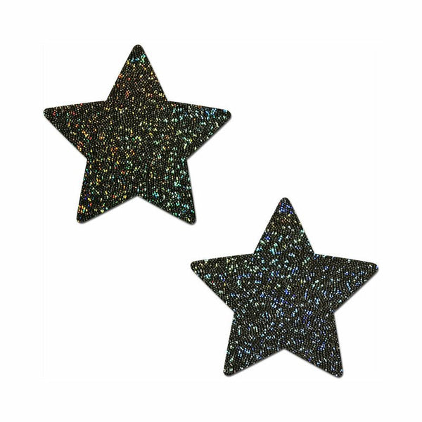 Pastease Glitter Star Pasties Black - Royal Sins