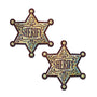 Pastease Sheriff Star: Glittering Golden Sheriff's Badge Nipple Pasties - Royal Sins