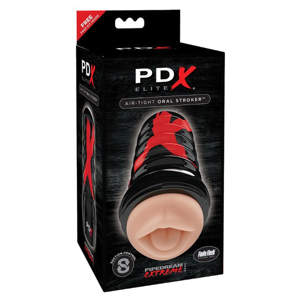 PDX Elite Air Tight Oral Stroker Beige/Black - Royal Sins