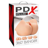 PDX Plus 360? Banger Dual Entry Masturbator Beige - Royal Sins