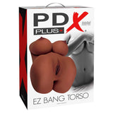 PDX Plus EZ Bang Torso Dual Entry Masturbator Brown - Royal Sins