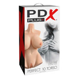 PDX Plus Perfect 10 Torso Dual Entry Masturbator Beige - Royal Sins