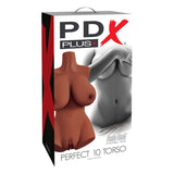 PDX Plus Perfect 10 Torso Dual Entry Masturbator Brown - Royal Sins