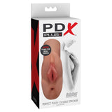 PDX Plus Perfect Pussy Double Stroker Tan - Royal Sins