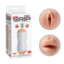 PDX Tight Grip Pussy & Mouth Dual Density Squeezable Masturbator Beige/White - Royal Sins