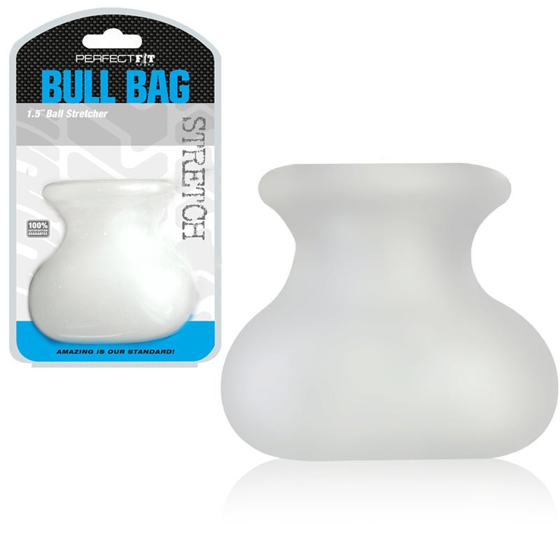 Perfect Fit Bull Bag XL 1.5in Ball Stretcher - Clear - Royal Sins
