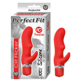 Perfect Fit Clit Flicker Silicone 10 Function Waterproof Red - Royal Sins
