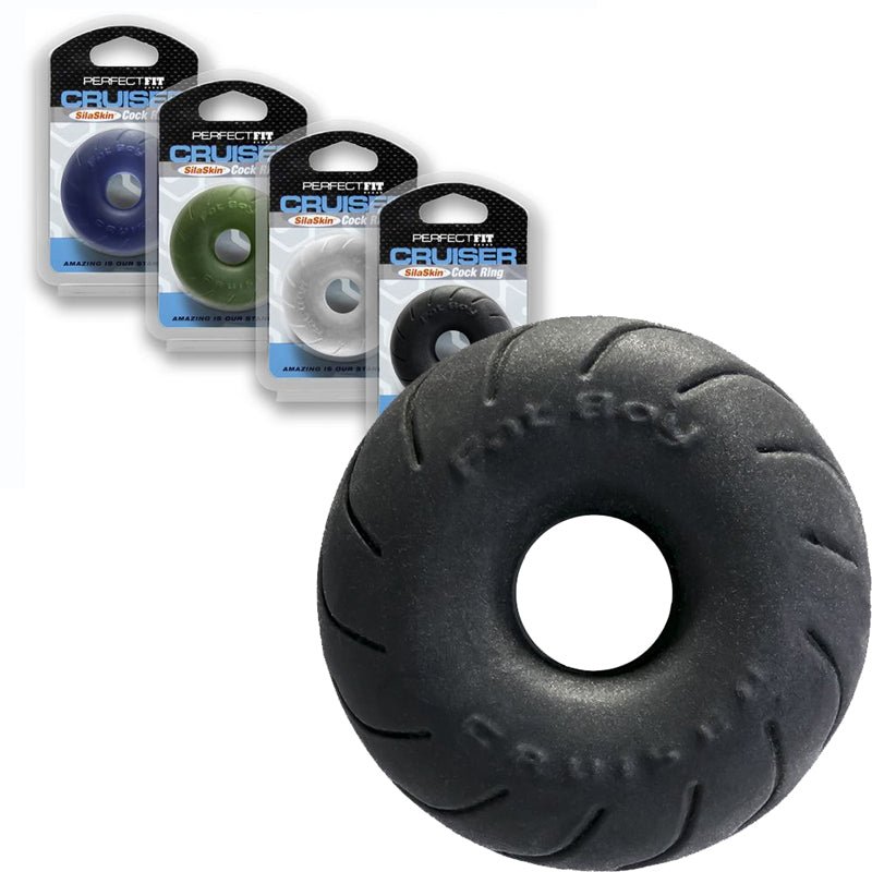 Perfect Fit Cruiser Cock Ring Black - Royal Sins