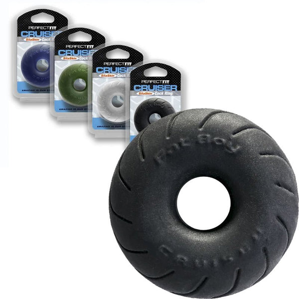 Perfect Fit Cruiser Cock Ring Black - Royal Sins
