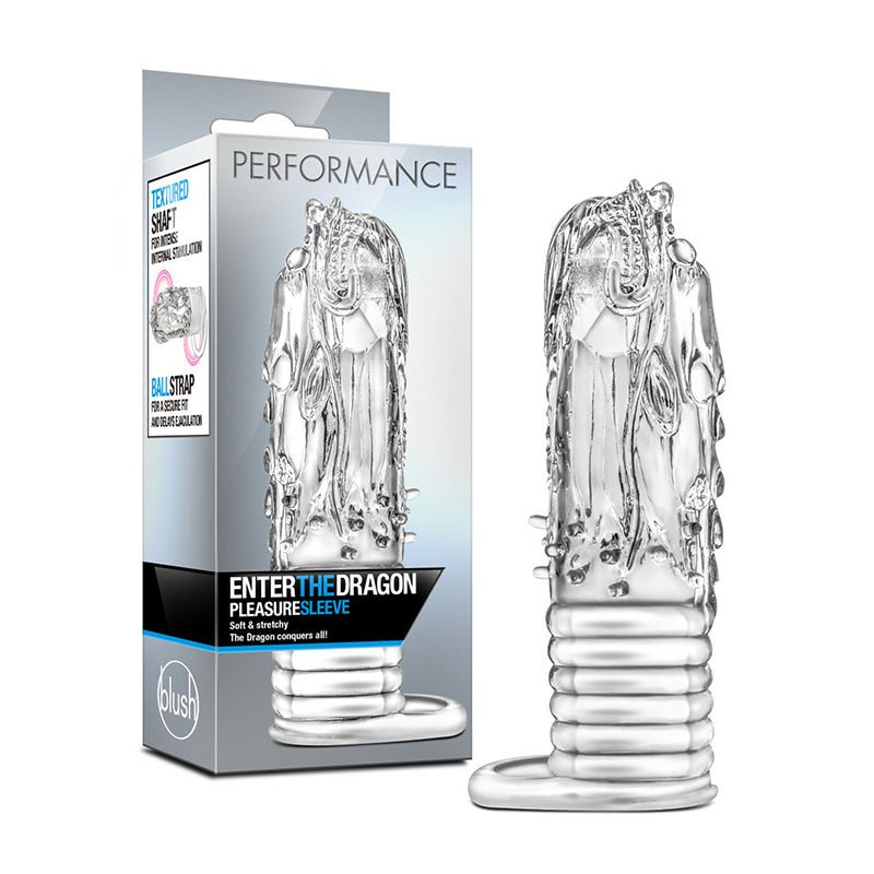 Performance Enter The Dragon Fantasy Pleasure Sleeve with Ball Strap Clear - Royal Sins