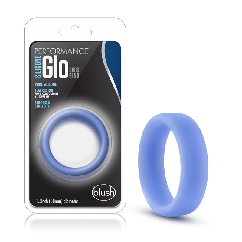 Performance Silicone Glo Cock Ring Blue Glow - Royal Sins