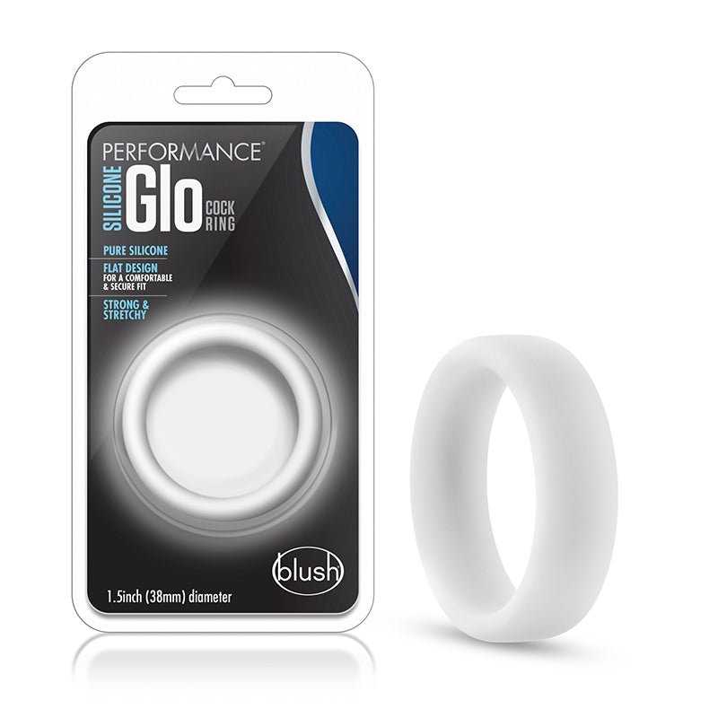 Performance Silicone Glo Cock Ring White Glow - Royal Sins