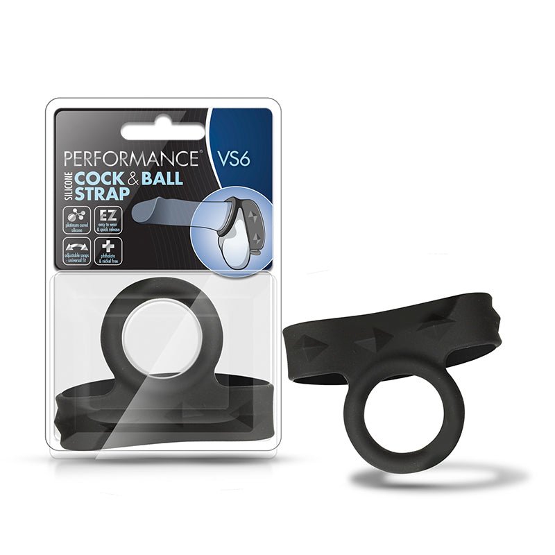 Performance VS6 Silicone Cock & Ball Strap Black - Royal Sins