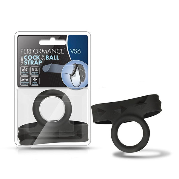 Performance VS6 Silicone Cock & Ball Strap Black - Royal Sins