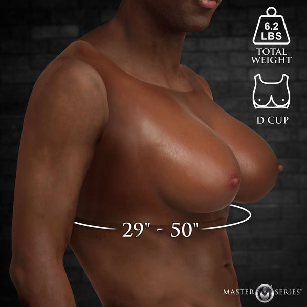 Perky Pair D - Cup Silicone Breasts - Dark - Royal Sins
