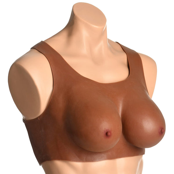 Perky Pair D - Cup Silicone Breasts - Dark - Royal Sins