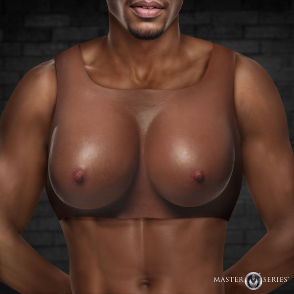 Perky Pair D - Cup Silicone Breasts - Dark - Royal Sins