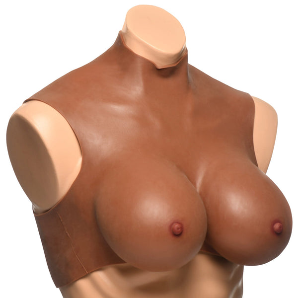 Perky Pair G - Cup Silicone Breasts - Dark - Royal Sins