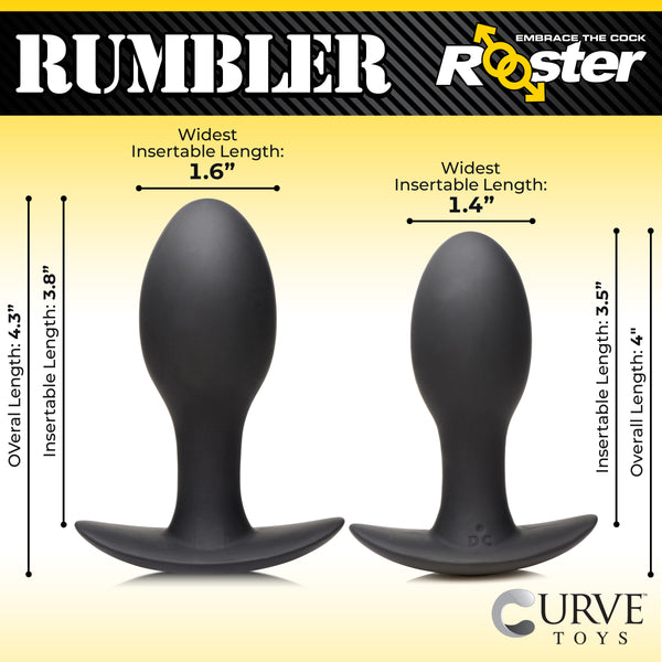 Rumbler Vibrating Silicone Butt Plug - Medium