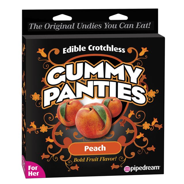Pipedream Edible Crotchless Gummy Panties Peach Flavor - Royal Sins