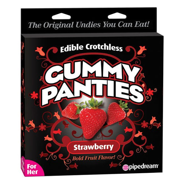 Pipedream Edible Crotchless Gummy Panties Strawberry Flavor - Royal Sins