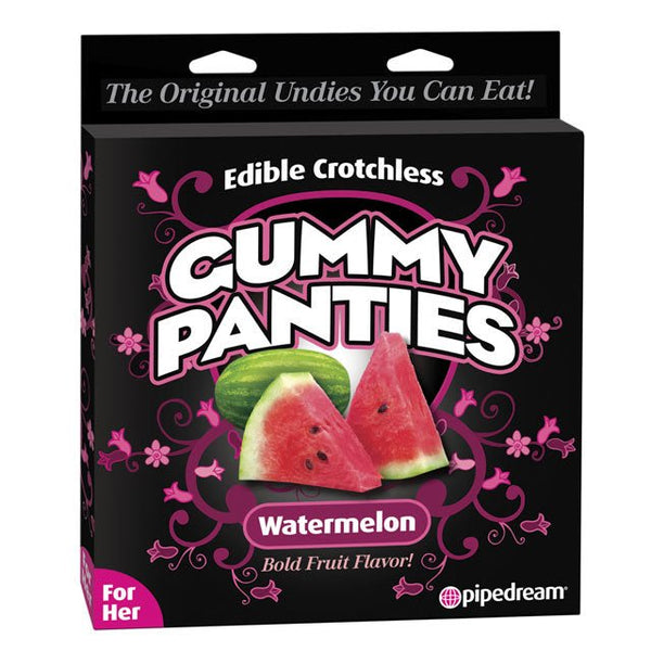Pipedream Edible Crotchless Gummy Panties Watermelon Flavor - Royal Sins