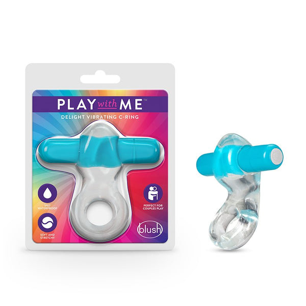 Play with Me Delight Vibrating C - Ring Blue - Royal Sins