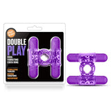 Play with Me Double Play Dual Vibrating Cockring Purple - Royal Sins
